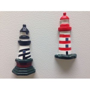 Handcrafted Nautical Decor 2 Piece Cape Hatteras and Assateague Lighthouse Sculpture Set   